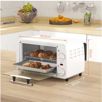 Mini Oven 10L – Elektrische Oven met Timer en Temperatuur, Witgoed en Apparatuur, Ovens, Verzenden, Nieuw