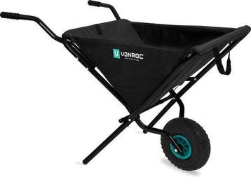2dekans | VONROC Opvouwbare kruiwagen – 50 liter – 30 kg., Ophalen of Verzenden, Zo goed als nieuw