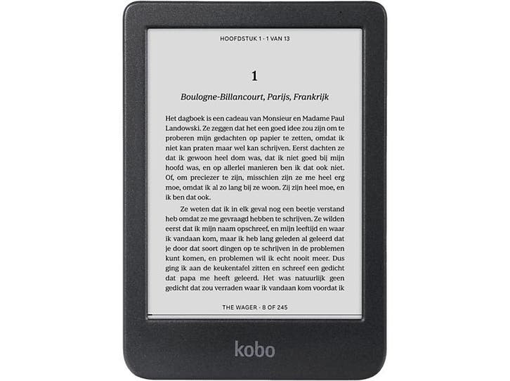 Kobo -  E-reader  - 6 Inch - 16 Gb  - Zwart, Computers en Software, E-readers, 6 inch of minder, 16 GB of meer, Nieuw, 6 inch of minder