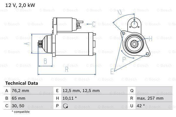 Startmotor / Starter VOLKSWAGEN NEW BEETLE (1.6,1.8 T,2..., Auto-onderdelen, Motor en Toebehoren, Nieuw, Ophalen of Verzenden