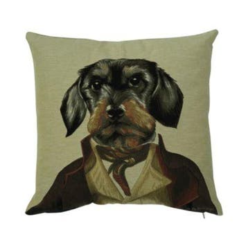 gobelin kussen aristo graaf teckel 45x45cm, Verzenden, Nieuw