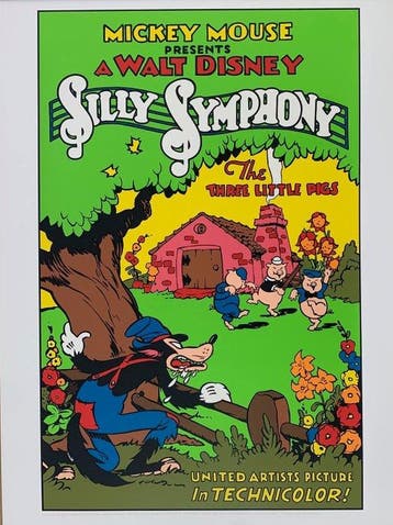 Walt Disney - Mickey Mouse Walt Disney Silly Symphony, 1933, Nieuw