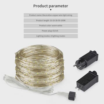 Sfeervolle Koperdraad LED Lichtjes Slingers - Waterdicht & V, Verzenden, Nieuw