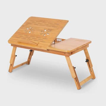 Opklapbare Bamboe Bedtafel met Verstelbare Hoogte & Kantelba, Verzenden, Nieuw