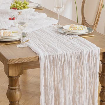 Luxe Kaasdoek Tafel Runner - Vintage Stijl voor Bruiloften &, Verzenden