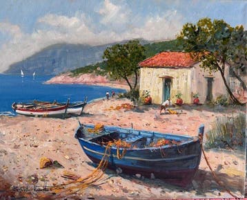 Pasquale Vuotto (1958) - Il rifugio del pescatore, Antiek en Kunst