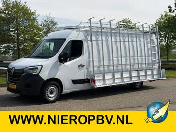 Renault Master T35 2.3DCI L4H2 145PK Glasresteel Airco Navi, Gebruikt, Euro 6, Renault, Wit