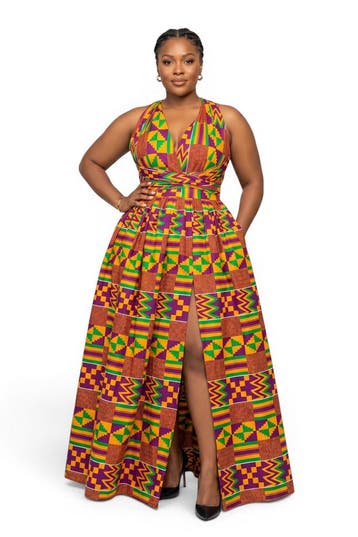 Afrikaanse print Infinity Multiway Maxi Jurk - Verstelbare S, Kleding | Dames, Rokken, Ophalen of Verzenden, Nieuw
