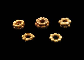 Oud-Romeins Goud decoratieve kralen (5x) - 5 mm (Zonder