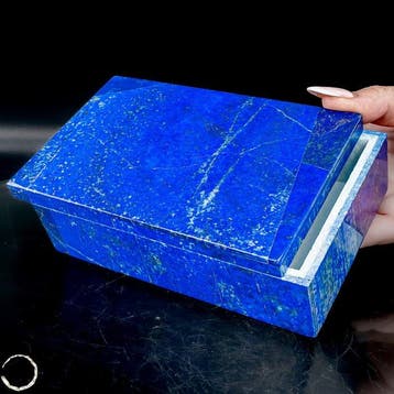 Natuurlijke koningsblauwe sieradendoos van lapis lazuli