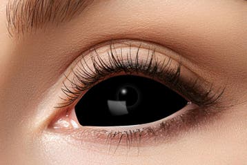 Sclera volledig Zwarte lenzen, Ophalen of Verzenden, Nieuw