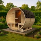 Barrelsauna Spitsbergen - Incl. Saunakachel - 2-6 Personen -, Verzenden, Nieuw