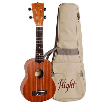 Flight NUS310 Soprano Ukulele met African Sapele Body, Bone, Ophalen of Verzenden, Nieuw