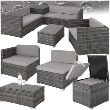 Wicker zitgroep Pisa - grijs, Verzenden, Nieuw
