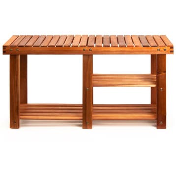 Schoenenrek/bankje 2in1 Acaciahout (Meubelen, Interieur), Verzenden