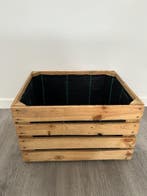 Houten plantenbak 50x40 hoogte 30cm met worteldoek, Minder dan 60 cm, Nieuw, Ophalen of Verzenden, Balkon