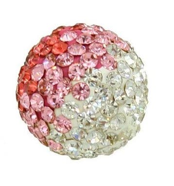 Strass Klankbolletje 20mm voor een Engelenroeper roze wit, Ophalen of Verzenden, Nieuw, Overige typen