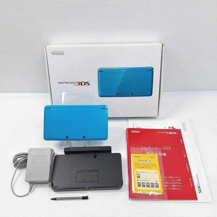 Nintendo - 3DS - Nintendo 3DS Aqua Blue CTR-001 JPN Complete, Spelcomputers en Games, Spelcomputers | Overige Accessoires