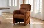 Leren eetkamerfauteuils, Huis en Inrichting, Fauteuils, Ophalen of Verzenden, Nieuw, Leer