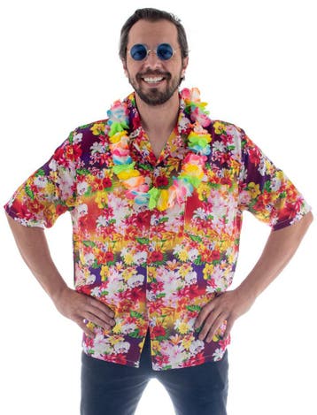 Party Blouse Hawaii Colorful Flowers, Ophalen of Verzenden, Nieuw