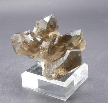 Rookkwarts Kristallen op matrix - Hoogte: 8 cm - Breedte:, Verzamelen