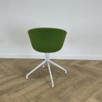 Hay design stoel met draaibare onderstel, groen - wit, Huis en Inrichting, Stoelen, Ophalen of Verzenden, Gebruikt, Stof, Eén