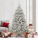 vidaXL Kunstkerstboom met 300 LED Groen en Wit 210 cm PVC en, Verzenden, Nieuw