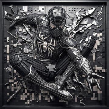Artxlife - Lego Spiderman Beyond the Bricks Black&Silver, Kinderen en Baby's, Speelgoed | Duplo en Lego, Nieuw