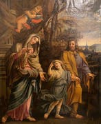 Nicolas Colombel (1644-1717), Suiveur de - La Sainte famille, Antiek en Kunst, Kunst | Schilderijen | Klassiek