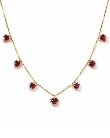 Statement ketting - 14 karaat Geel goud - 4.37ct. tw.