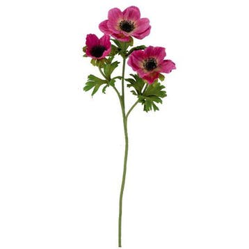 Anemoon Roze Zijdenbloem 56 cm per stuk, Ophalen of Verzenden, Nieuw