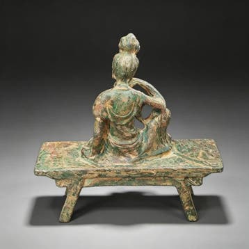 Antieke Guanyin Buddha Zittend op Bankje - Tibetaans Boeddhi, Verzenden, Nieuw