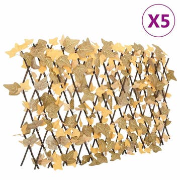 vidaXL Kunstplant esdoornblad latwerk 5st uittrekbaar 180x60, Tuin en Terras, Verzenden, Nieuw, Kunststof, Minder dan 1 meter