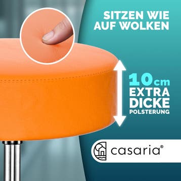 Rolkruk kunstleer Oranje 360° draaibaar (Kantoor inrichting, Verzenden, Nieuw in verpakking