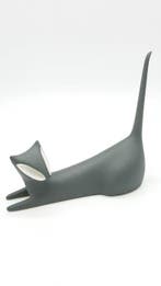Royal Dux - Beeldje - Grey Cat - Porselein