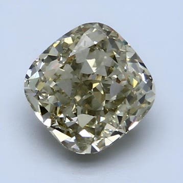 1 pcs Diamant (Natuurlijk gekleurd) - 1.69 ct - Cushion -, Nieuw