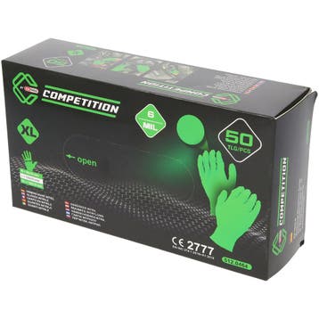 Competition Handschoenen Nitril Groen Maat XL - 50 stuks, Verzenden, Nieuw