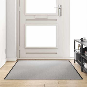 vidaXL Deurmat Grijs en zwart 120 x 180 cm 100% Polyamide, Verzenden, Nieuw