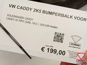 VW Caddy 2K5 2015+ Bumperbalk Balk Voor Origineel!, Auto-onderdelen, Ophalen, Gebruikt, Volkswagen