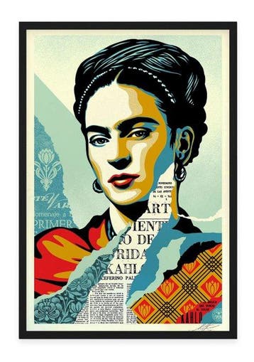 Shepard Fairey (OBEY) (1970) - Frida Kahlo, Antiek en Kunst