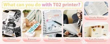 Mini fotoprinter zwartwit labelprinter labelmaker witgroen, Ophalen of Verzenden, Nieuw