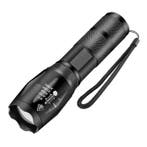 Outdoor LED Zaklamp - Schijnwerper met Zoom Kamperen - Zwart, Verzenden, Nieuw