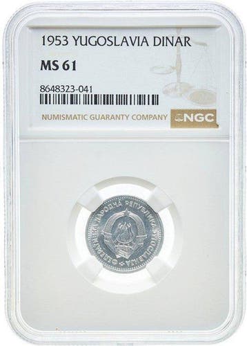 Joegoslavië. Dinar 1953 - NGC MS61 (Zonder minimumprijs)