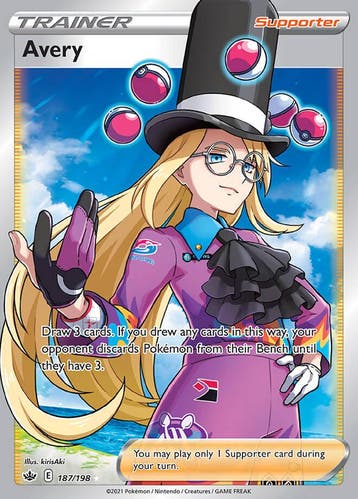 Avery 187/198 Full Art Chilling Reign, Ophalen of Verzenden, Nieuw, Losse kaart, Foil