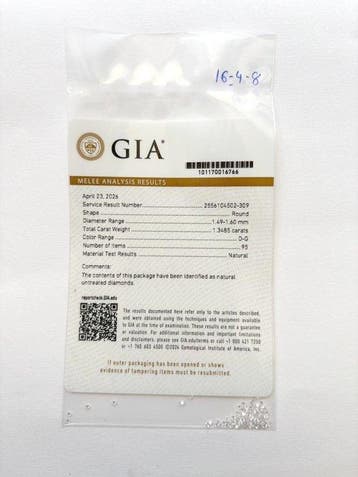 95 pcs Diamant (Natuurlijk) - 1.35 ct - Rond - D, Nieuw