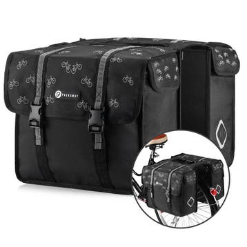Packaway 36 Liter Dubbele Fietstassen - Waterdicht - ZWART, Fietsen en Brommers, Fietsaccessoires | Fietstassen, Ophalen of Verzenden