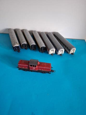 Lima H0 - Treinset (8) - V100 met 7 rijtuigen - DB, Hobby en Vrije tijd, Modeltreinen | H0, Nieuw