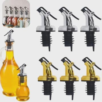 Set van 4x Wijnfles Stop & Olijfolie Schenktuit - Lekvrije K, Huis en Inrichting, Verzenden, Nieuw