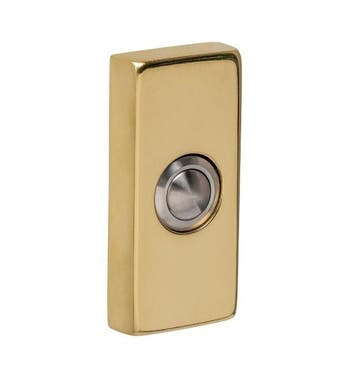 Intersteel beldrukker rechthoekig verdekt PVD messingkleur, Verzenden, Nieuw