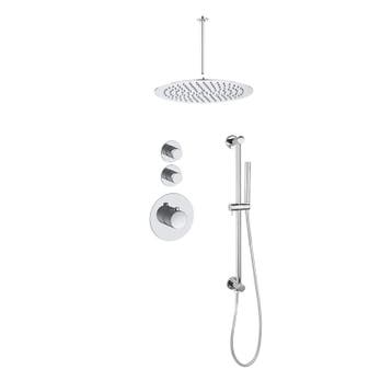 Sani Royal Pro Inbouw Regendouche Chroom Messing Glijstang, Nieuw
